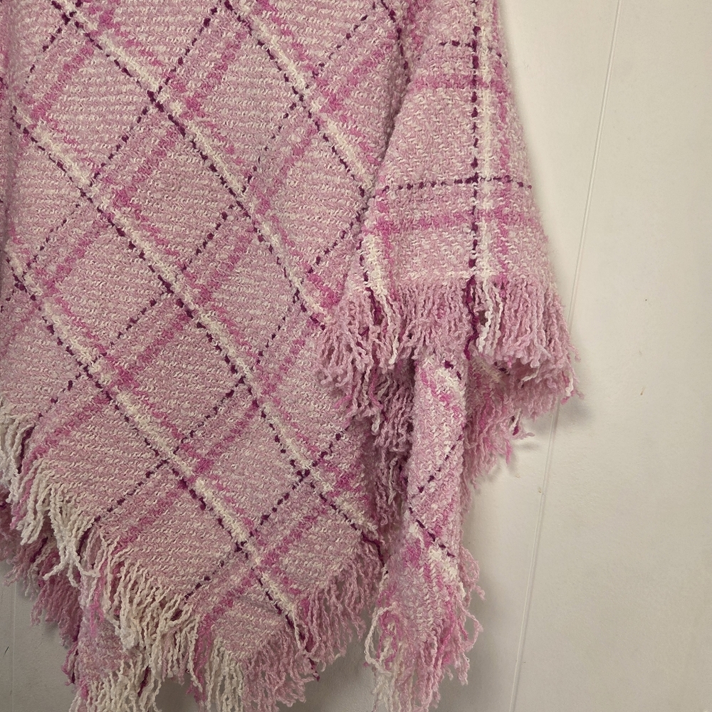Boyne Valley Weavers Pink Wool Alpaca Shawl One Size Made In Ireland - Picture 9 of 16